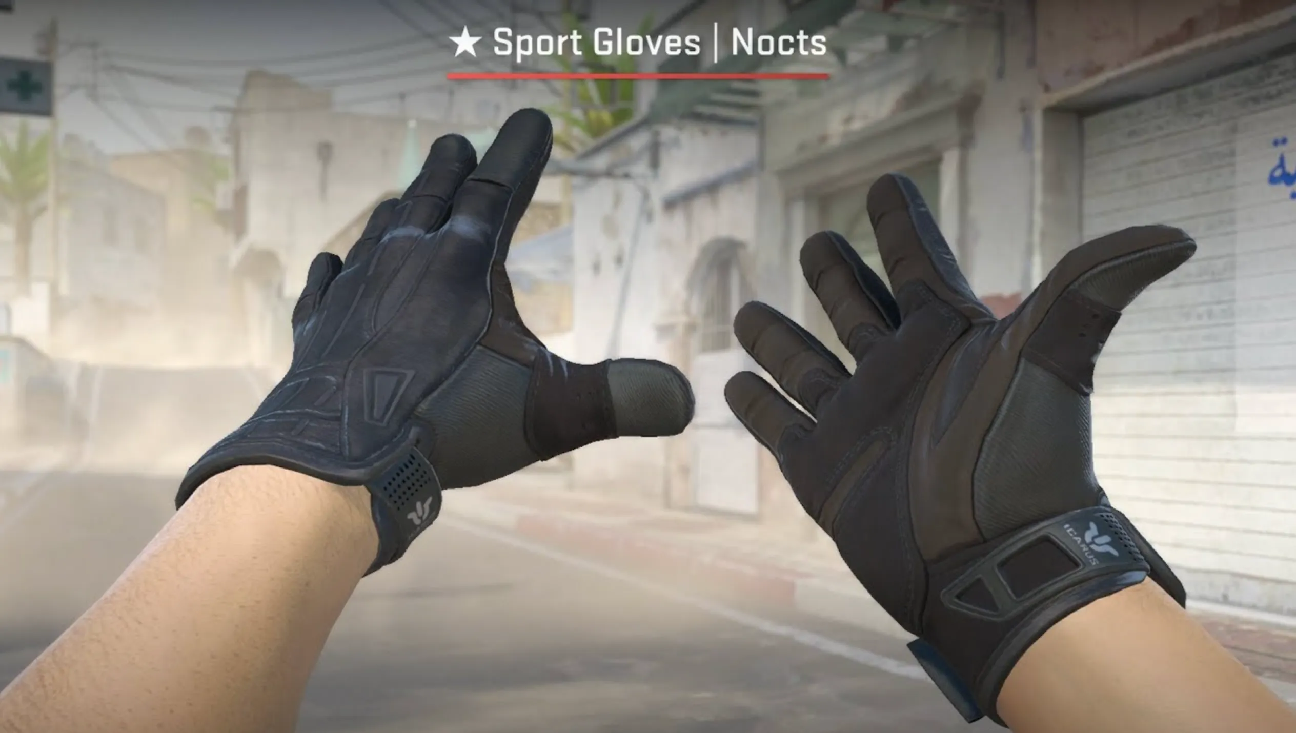 Sport Gloves Nocts and damascus steel knife
